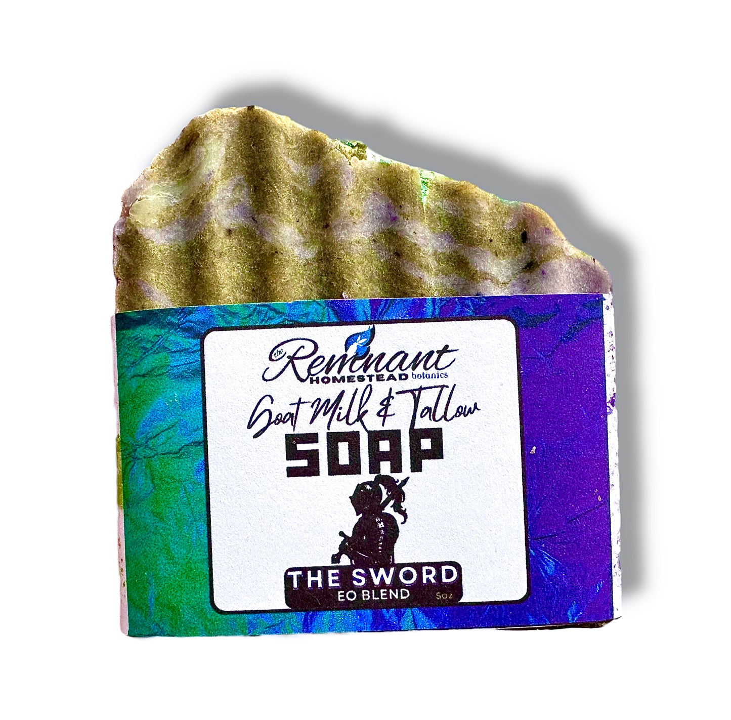 “The Sword” Tallow & Goat Milk Soap Bar | Lavender Chamomile Euca Blend | Botanical Infused | Essential Oils