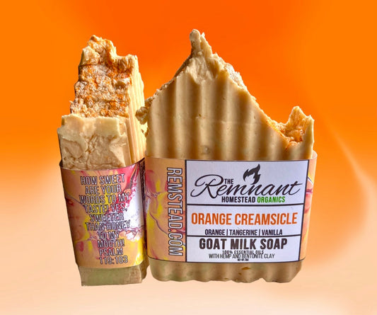Orange Cream Tallow & Goat Milk Soap Bars (EO) | Botanical Infused