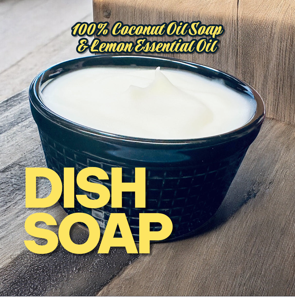 Solid Dish Soap Bar (& Hands) 100% Coconut Oil Soap Highly Cleansing Family Safe