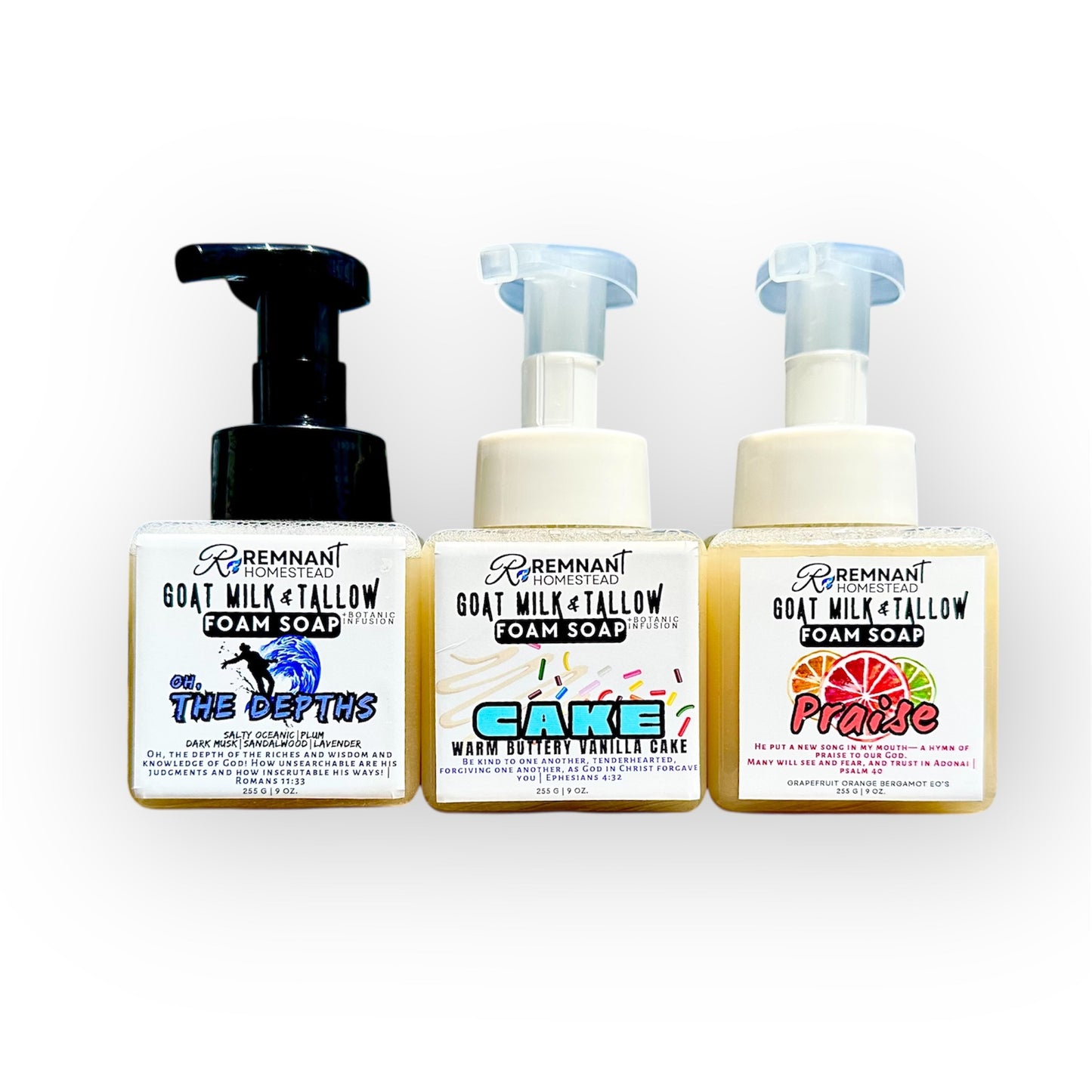 Foam Soap | *ALL SCENTS* | (For Hands & Body) Botanical Infused | Tallow & Goat Milk