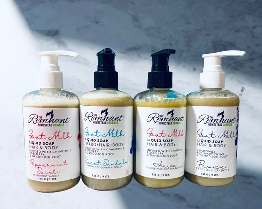 Liquid Goat Milk Soap | Botanic Infused Tallow & Colloidal Silver | ALL ARCHETYPE SCENTS | All Purpose Body/Hair/Cleaning/+More