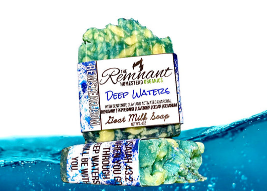 Deep Waters Coastal Mint Tallow & Goat Milk Soap Bar (EO) | Botanic Infused