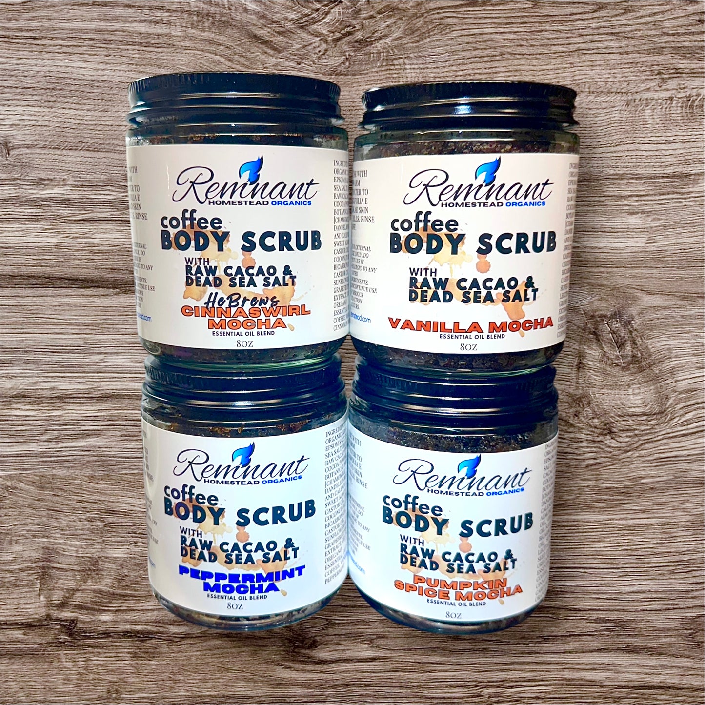 Mocha Coffee Body Scrubs | Raw Cacao | Organic Coffee | Epsom & Dead Sea Salt