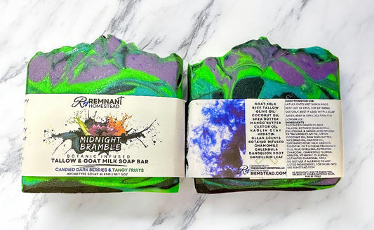 Midnight Bramble | BlackBerry & Tangy Fruits | Tallow & Goat Milk Soap Bar | Unisex | Archetype