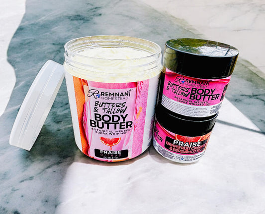 Whipped Sugar Scrubs | Tallow & Butters | Body Butter + Sugar Scrub All Versions