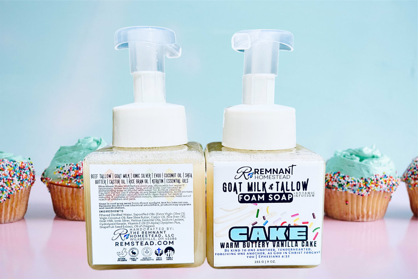 Foam Soap | *ALL SCENTS* | (For Hands & Body) Botanical Infused | Tallow & Goat Milk