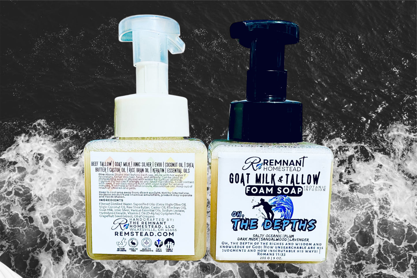 Foam Soap | *ALL SCENTS* | (For Hands & Body) Botanical Infused | Tallow & Goat Milk