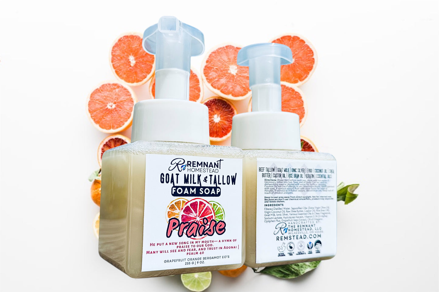 Foam Soap | *ALL SCENTS* | (For Hands & Body) Botanical Infused | Tallow & Goat Milk