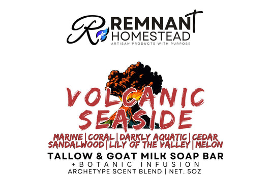 Volcanic Seaside Goat Milk & Tallow Soap (Archetype Blend) | Botanical Infused