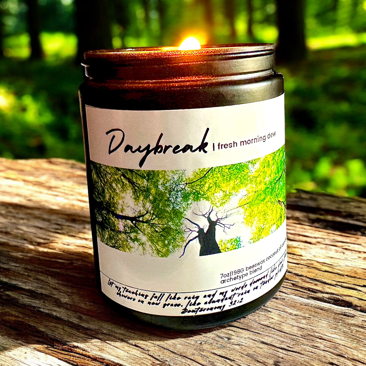 Full Size Beeswax & Coconut Wood Wick Organic Candles -ALL SCENTS- Cherry Wood Wick (EO Blends & Archetype)
