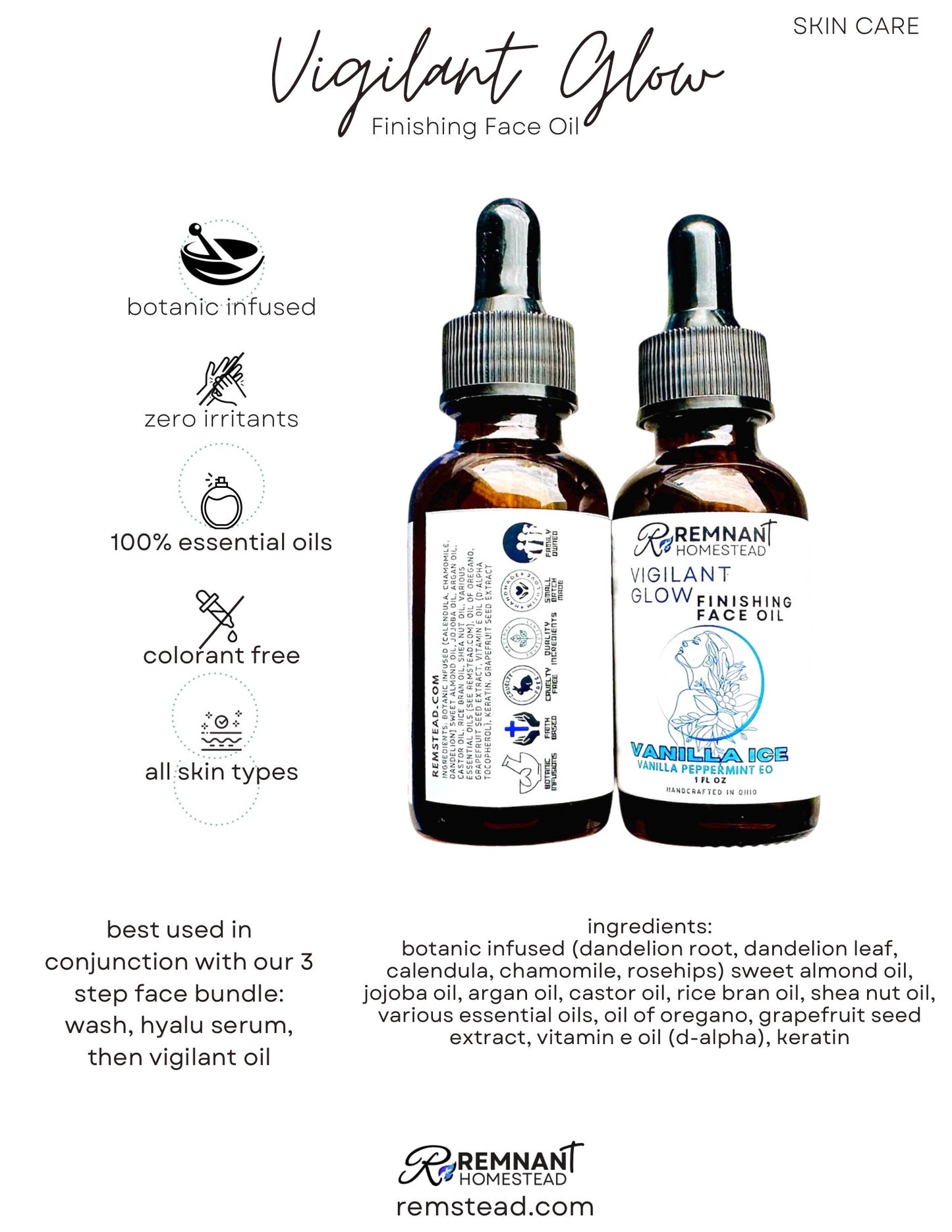 Face Care Bundle 3 Step | Hyalu Serum, Face Foam, Face Oil or Tallow Butter