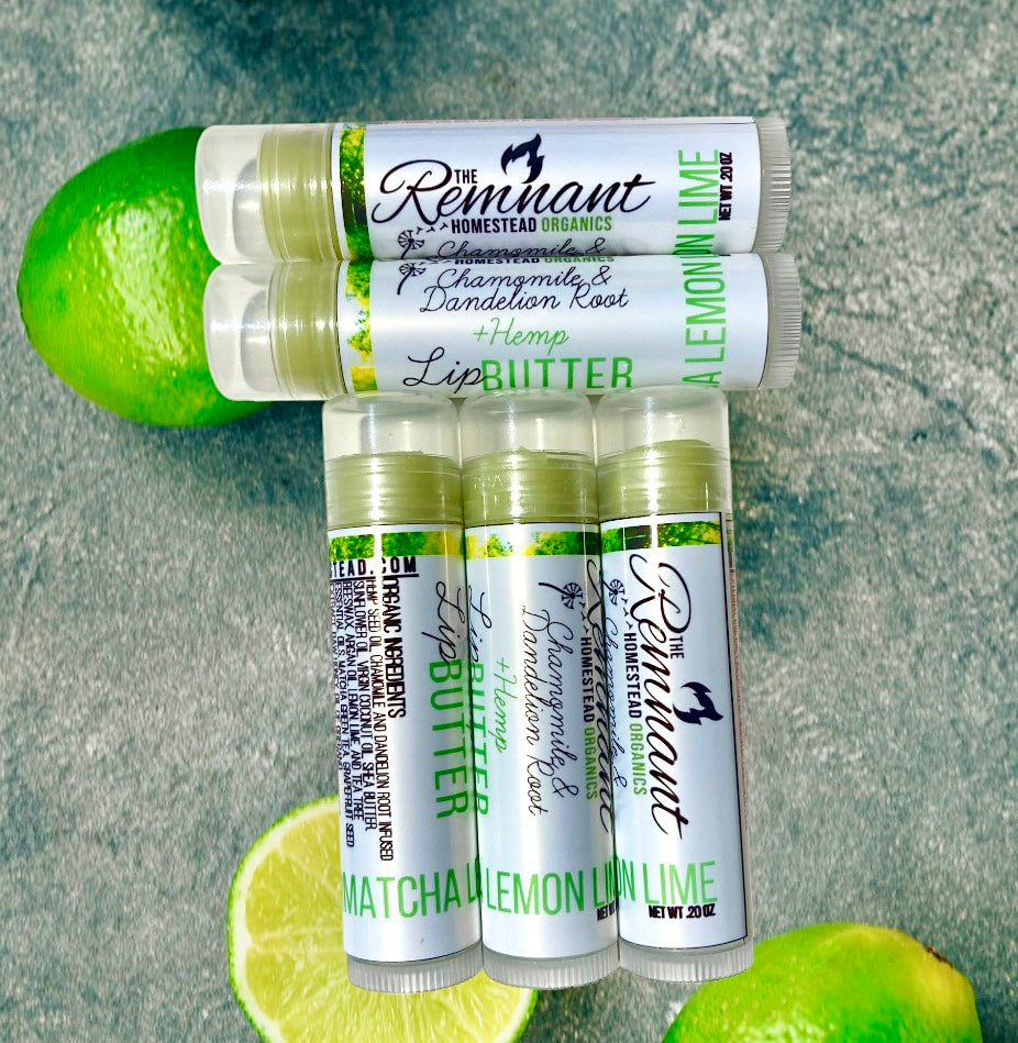 Lemon Lime Matcha & Hemp Lip Balms