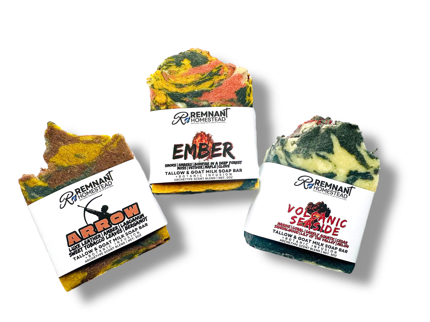 Volcanic Seaside Goat Milk & Tallow Soap (Archetype Blend) | Botanical Infused