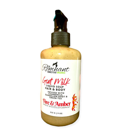 Liquid Goat Milk Soap [Castile]- All Purpose Body/Hair/Cleaning/+More