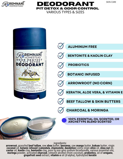 Men's Deodorant (Masculine Scent Blends) | Botanic Infused | Tallow & Butters