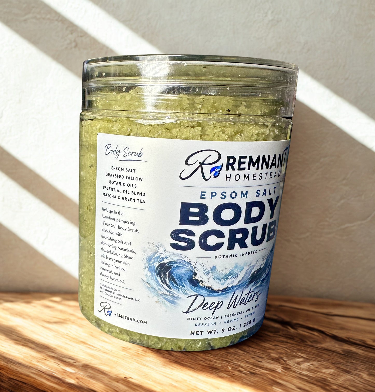 BODY SCRUB | EPSOM SALT | BEEF TALLOW & GREEN TEA
