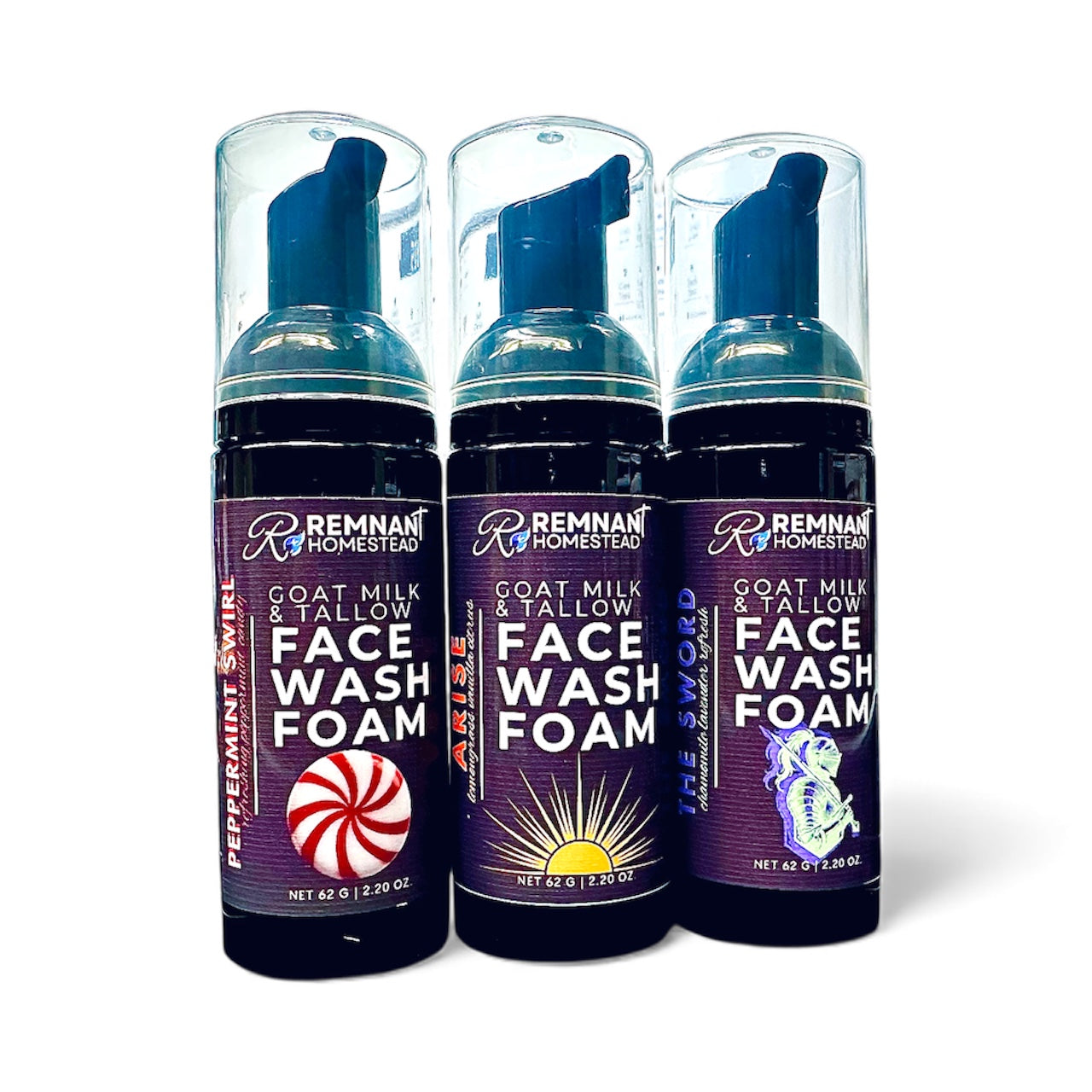 Foaming Face Wash Soap | Botanic Infused | Goat Milk Beef Tallow & Shea Butter | Colloidal Silver | Face & Beards