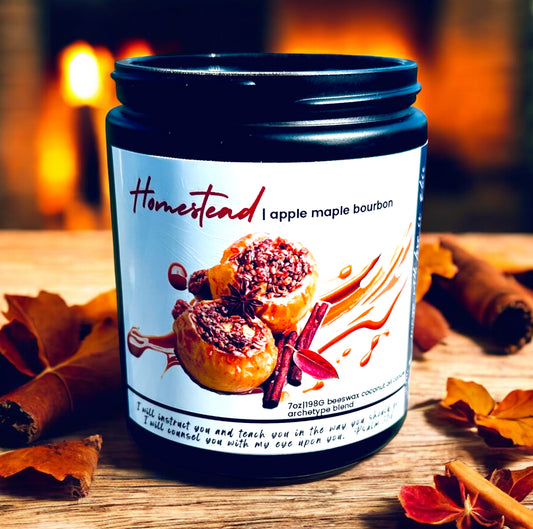 Fall & Winter Candle Variants [Beeswax & Coconut] | Cherry Wood Wick | Clean Burn | EO & Archetype Blend