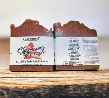 Limited Edition: Strawberry Cheesecake | Tallow & Goat Milk Soap Bar