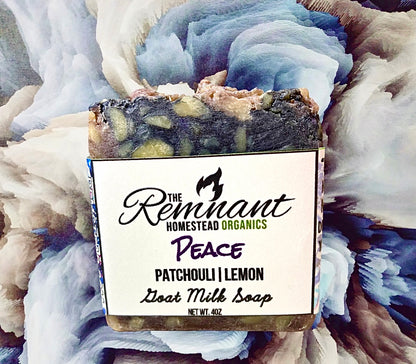 Peace Goat Milk Soap [Patchouli Lavender or Lemon]