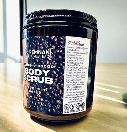 Mocha Coffee Body Scrubs | Raw Cacao | Organic Coffee | Epsom & Dead Sea Salt