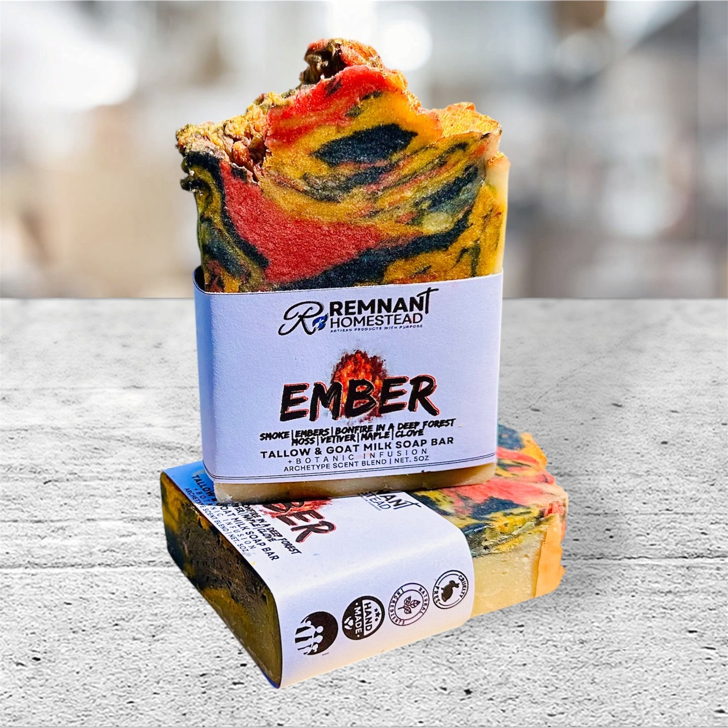 EMBER | Tallow & GM Soap Bar | [Archetype Blend] | Botanic Infused