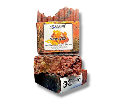 Fire&Amber Tallow GoatSoap [Unisex] Neroli Spearmint Smokey Resin Woods