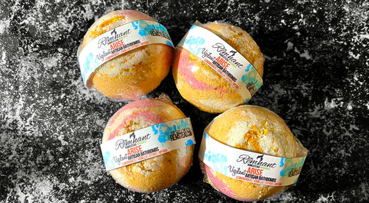"ARISE" Botanical Bathbomb (VIGILANT Type) | Citrus Vanilla Lemongrass | Fruity | Essential Oils | Botanic Infused | Detox Soak