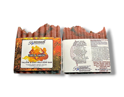 Fire&Amber Tallow GoatSoap [Unisex] Neroli Spearmint Smokey Resin Woods