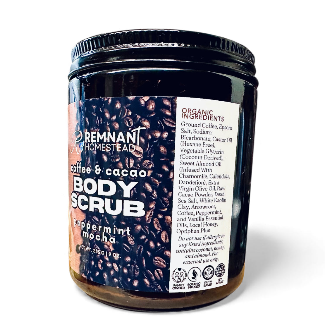 Mocha Coffee Body Scrubs | Raw Cacao | Organic Coffee | Epsom & Dead Sea Salt