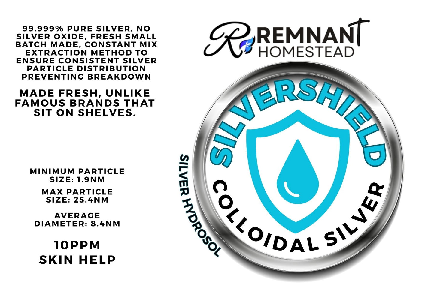 Colloidal Silver [Spray for Sinus Relief] 10PPM Nanoparticle Silver Hydrosol