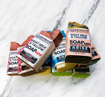 ARISE [Light/Sensitive Version] Tallow & Goat Milk Soap Bars (EO) | Botanical Infused