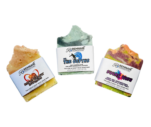 Goat Milk & Tallow Soap Bars [ALL *ARCHETYPE BLEND SCENTS*] | Botanical Infused | Rich Moisture
