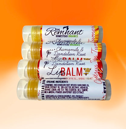 Citrus Tangerine Lip Balm +Botanical Infusion +Tumeric