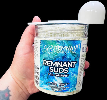 Remnant Suds Laundry Powder ULTRA Concentrated with Stain Fighting Enzymes & Remnant Soap [EO Scented]