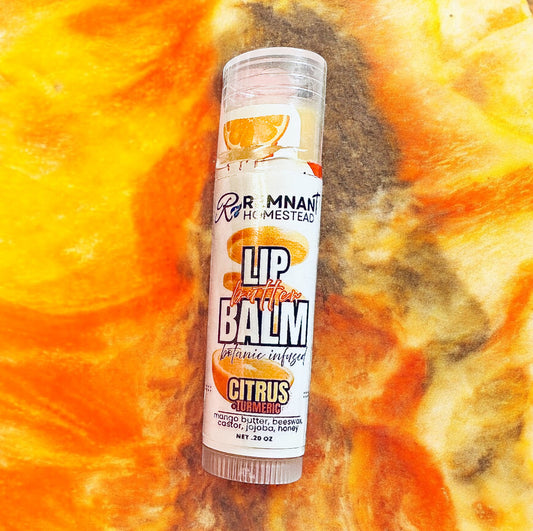 Citrus Tangerine Lip Balm +Botanical Infusion +Tumeric