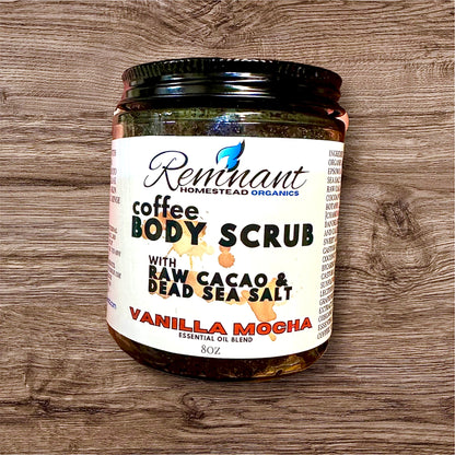 Mocha Coffee Body Scrubs | Raw Cacao | Organic Coffee | Epsom & Dead Sea Salt
