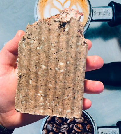 CinnaSwirl HeBREWs Blend Coffee GoatSoap [COFFEE GRIT]