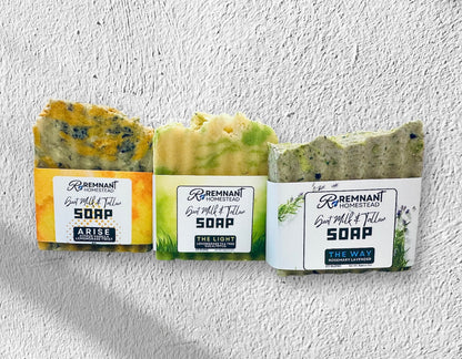 Goat Milk & Tallow Soap Bars [ALL *ESSENTIAL OIL*ONLY SCENTS] | Botanical Infused | Rich Moisture