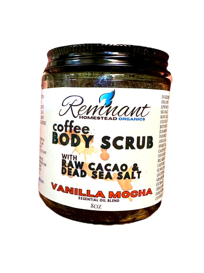 Mocha Coffee Body Scrubs | Raw Cacao | Organic Coffee | Epsom & Dead Sea Salt