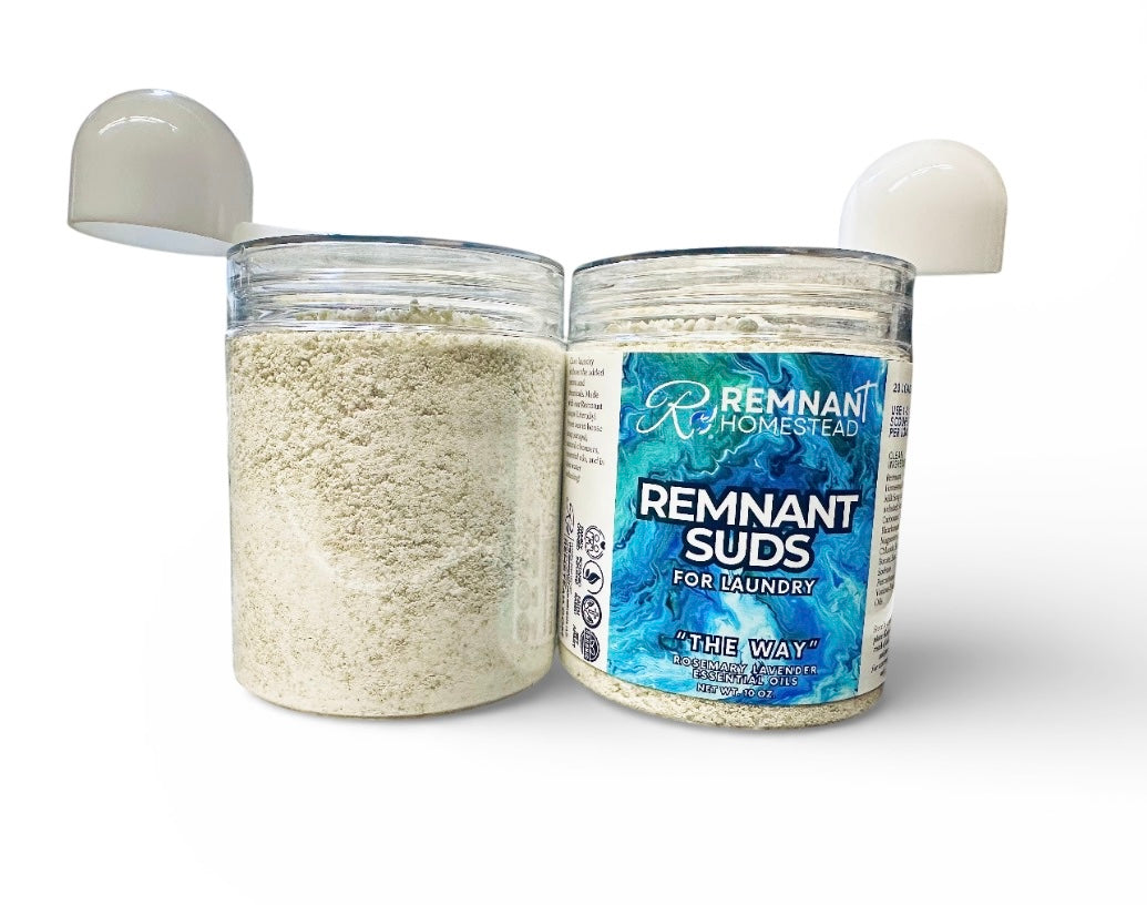 Remnant Suds Laundry Powder ULTRA Concentrated with Stain Fighting Enzymes & Remnant Soap [EO Scented]
