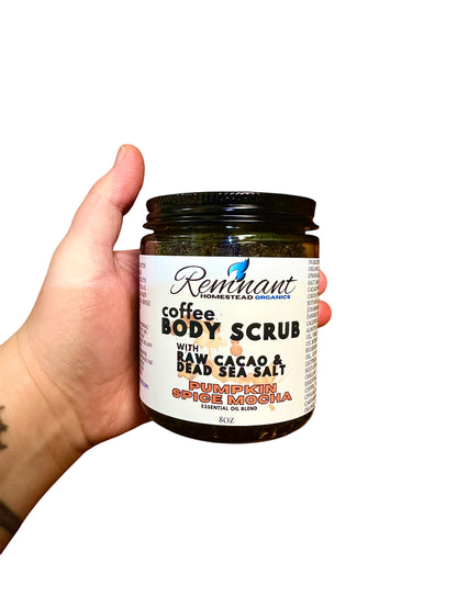 Mocha Coffee Body Scrubs | Raw Cacao | Organic Coffee | Epsom & Dead Sea Salt