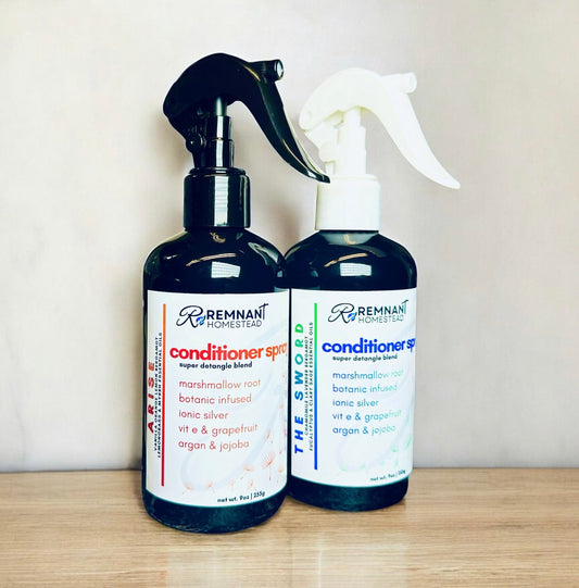 Detangle - Leave In Conditioner | Marshmallow Root, Ionic Silver, Vit E, Argan & Jojoba, Goat Milk, Botanic Infused | All Varieties