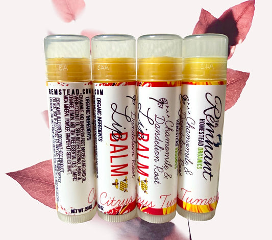 Citrus Tangerine Lip Balm +Botanical Infusion +Tumeric