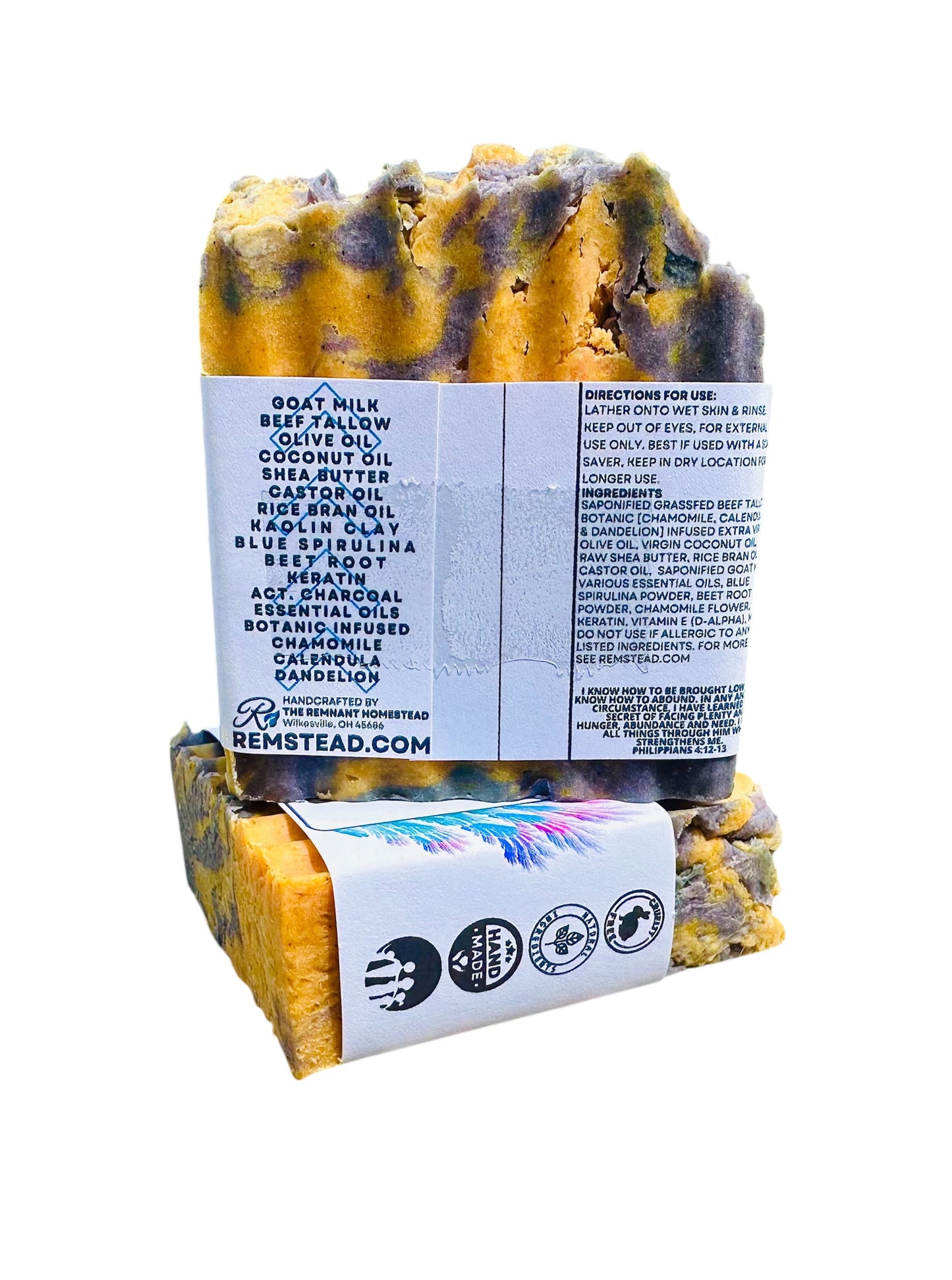 Goat Milk & Tallow Soap Bars [ALL *ESSENTIAL OIL*ONLY SCENTS] | Botanical Infused | Rich Moisture