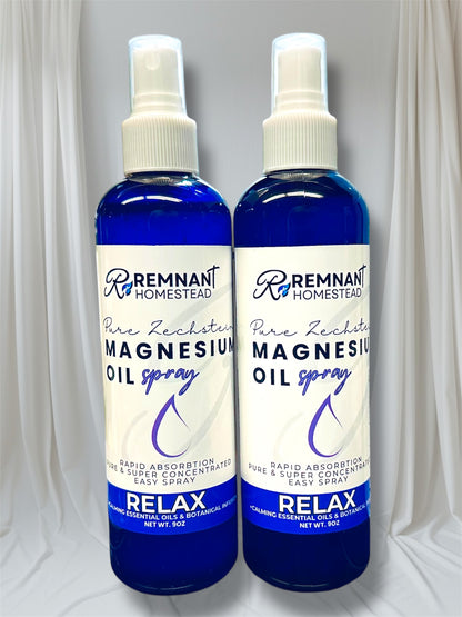 Magnesium Oil Spray [For Stress, Calm, Sleep, +] Pure Zechstein Magnesium & Botanical Infused