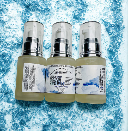 Hyaluronic Acid Colloidal Silver Hydration Face Serum | Aloe Vera & Rosemary | Vitamin E & B5 Panthenol| Plumping Antibacterial Acne Aging