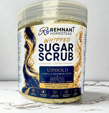 SUGAR SCRUB | WHIPPED TALLOW BODY BUTTER & RAW SUGARCANE