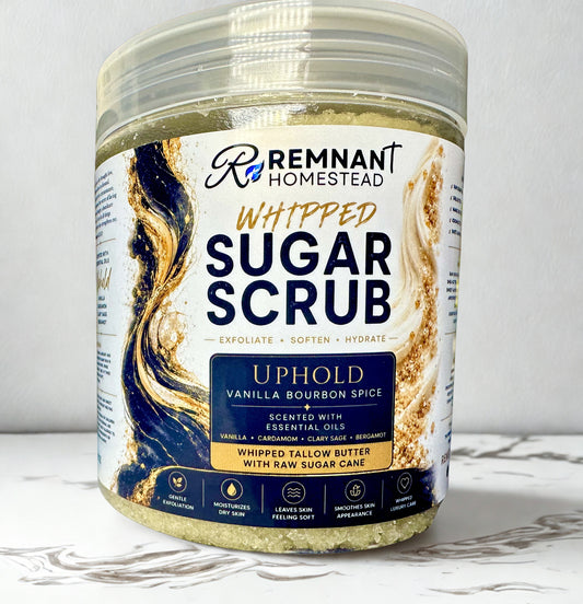SUGAR SCRUB | WHIPPED TALLOW BODY BUTTER & RAW SUGARCANE