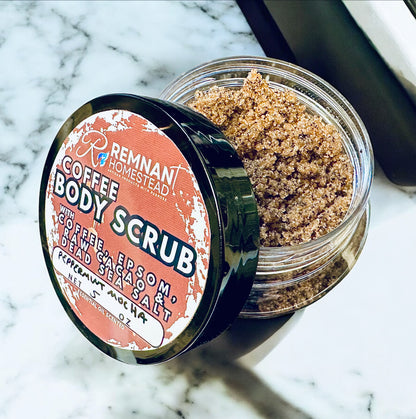 Mocha Coffee Body Scrubs | Raw Cacao | Organic Coffee | Epsom & Dead Sea Salt